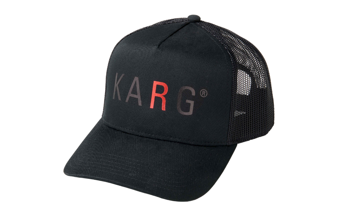 KARG TRUCKER HAT WITH RED "R"
